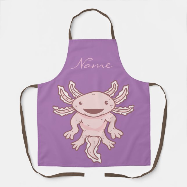Tablier Apron Tonnerre Axolotl Rose mignon (Recto)