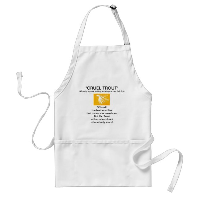 Tablier Apron "Truite mousseuse jaune moyenne" (Devant)
