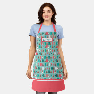 Tablier Aqua Blue Ho Ho Ho Armadillo