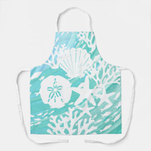Tablier Aqua Océan Coquillages Poissons Corail