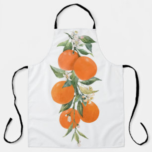 Tablier Aquarelle agrumes citrons orange citron