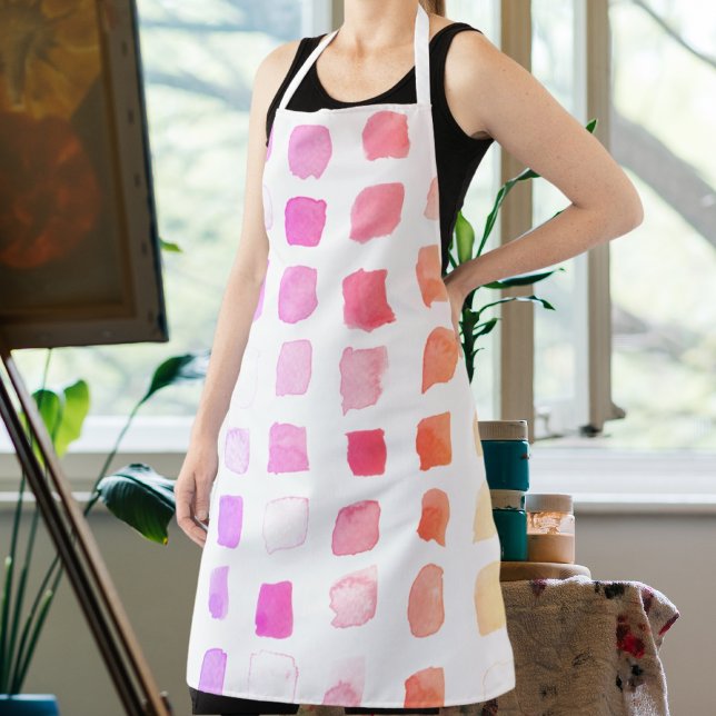 Tablier Aquarelle Artiste rose (Créateur téléchargé)