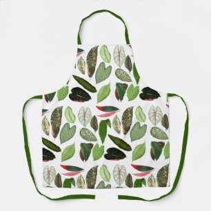 Tablier Aquarelle botanique Vintage verdure Feuilles