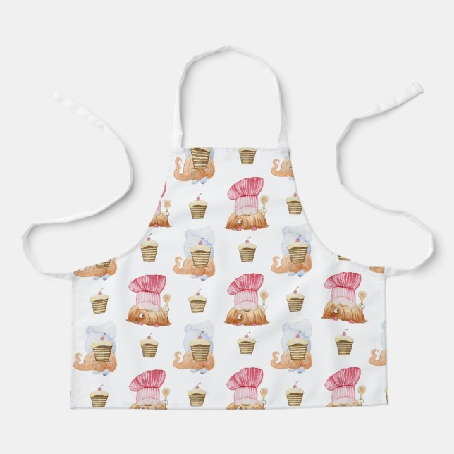 Tablier Aquarelle chef gnomes (Recto)
