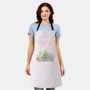 Tablier Aquarelle Chic Succulentes