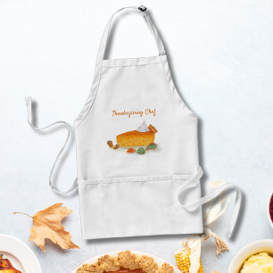 Tablier Aquarelle Citrouille tarte Thanksgiving Chef