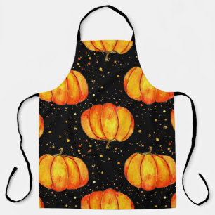 Tablier Aquarelle citrouilles d'automne, impression Hallow