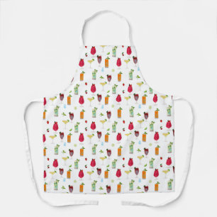 Tablier Aquarelle Cocktails & Boissons de fête Bartender