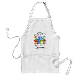 Tablier Aquarelle coloré Outils de jardinage grand-mère
