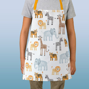 Tablier Aquarelle d'animal de Safari