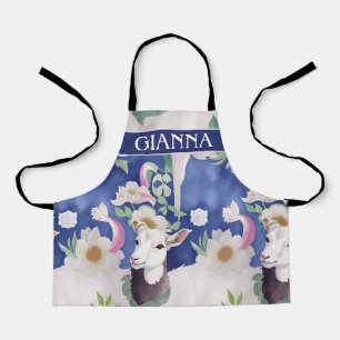 Tablier Aquarelle de chèvre alpine Motif coloré