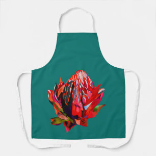 Tablier Aquarelle de fleurs indigènes de Waratah