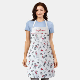 Tablier Aquarelle de Noël personnalisée Festivale