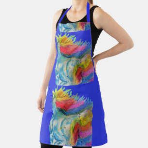 Tablier Aquarelle de Unicorne mou pourpre Apron d'animal f