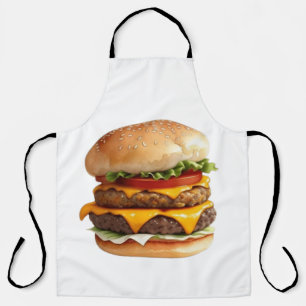 Tablier Aquarelle Dessin de Yummy Cheeseburger