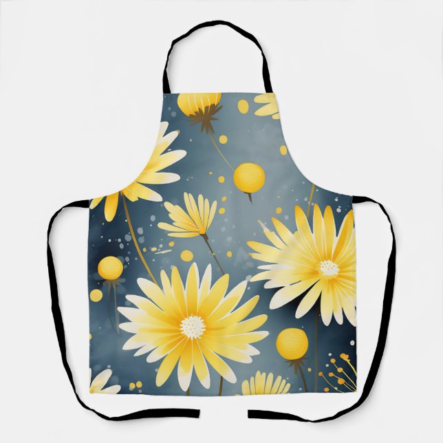 Tablier Aquarelle Énergétique Chrysanthème (Recto)