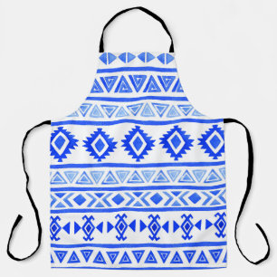 Tablier Aquarelle ethnique Aztec, motif géométrique.