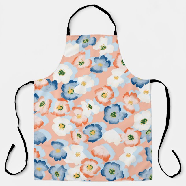 Tablier Aquarelle Fleurs minuscules : Motif Vintage (Recto)