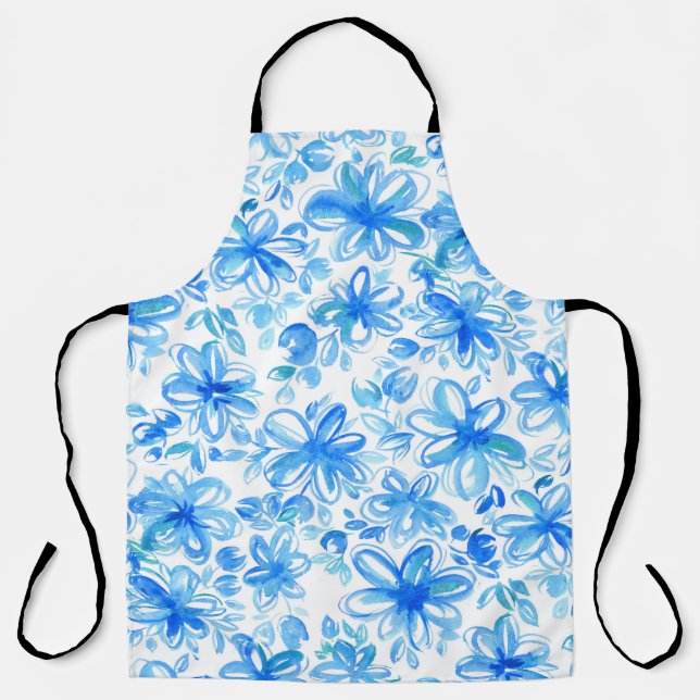 Tablier Aquarelle Floral Chintz Motif mignon (Recto)