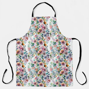 Tablier Aquarelle Floral Motif sans joint
