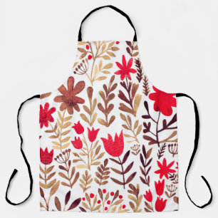 Tablier Aquarelle florale motif sans couture. Bateau à mai