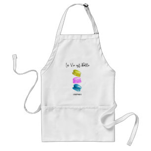 Tablier Aquarelle française personnalisée Macaron Baker