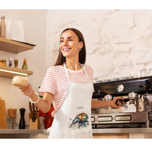 Tablier Aquarelle Iridescente Beetle, personnalisé (Créateur téléchargé)