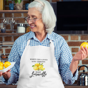 Tablier Aquarelle Lemons Moderne Brush Script Limoncello