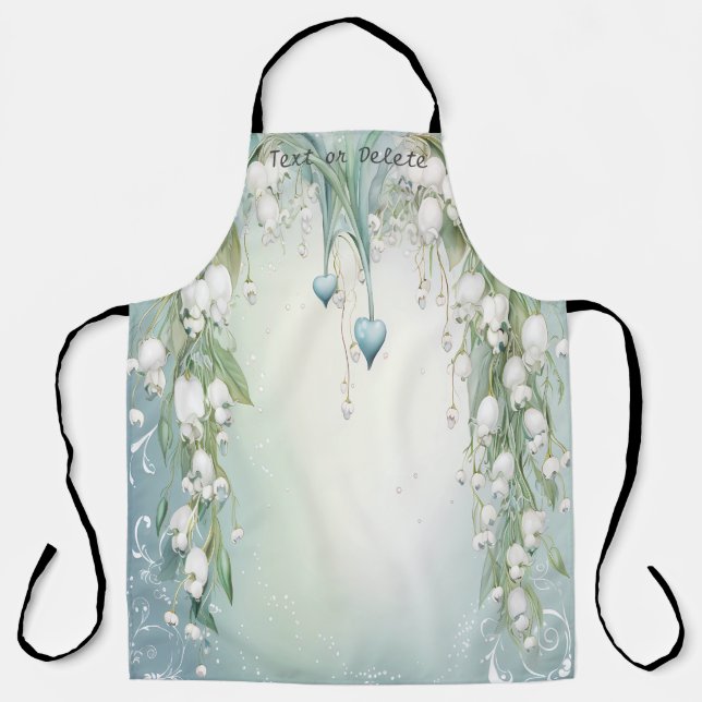 Tablier Aquarelle Lily de la Vallée Apron (Recto)
