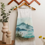 Tablier Aquarelle moderne Nature Commençons l'aventure<br><div class="desc">Aquarelle moderne Nature Commençons l'aventure</div>