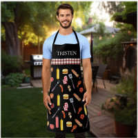 Aquarelle Motif barbecue Grill Fumeur Apro