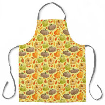 Aquarelle Motif Citrouilles Feuilles d'automne