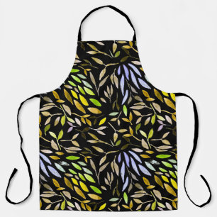 Tablier Aquarelle motif sans couture avec feuilles colorés