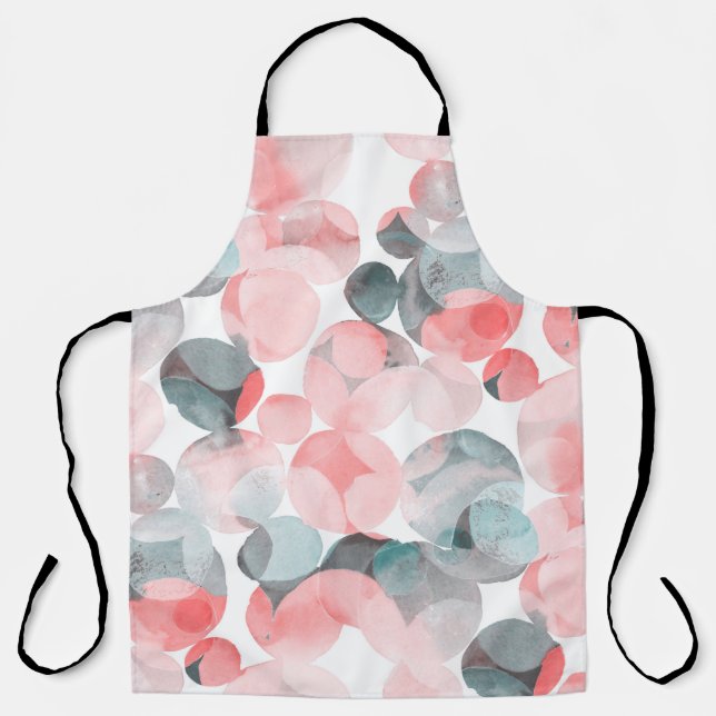 Tablier Aquarelle motif transparent avec cirque multicolor (Recto)