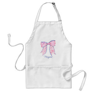 Tablier Aquarelle Pink Poka Dot Bow