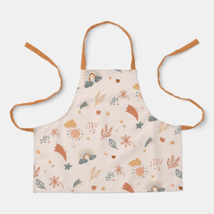 Tablier Aquarelle Retro Boho Arc-en-ciel neutre