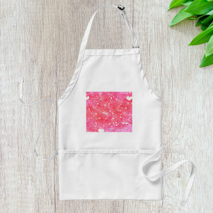 Tablier Aquarelle romantique Coeurs et flèches roses Motif