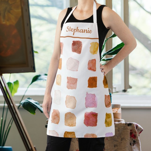 Tablier Aquarelle rouille personnalisée Artiste Apron (Créateur téléchargé)