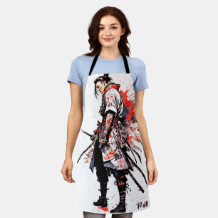 Tablier Aquarelle Samurai Apron - Esprit guerrier