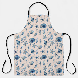 Tablier Aquarelle sous le Motif de mer