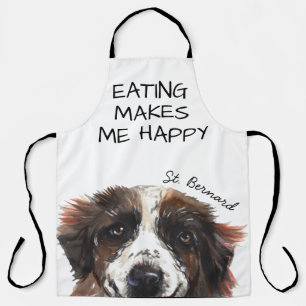 Tablier Aquarelle St Bernard Funny Citation Apron