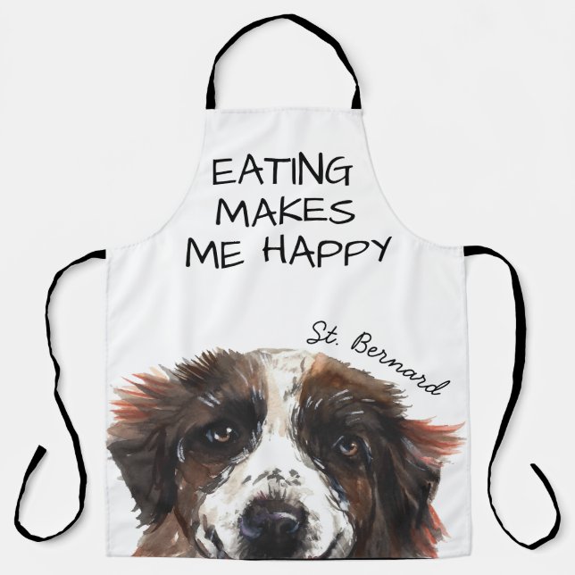 Tablier Aquarelle St Bernard Funny Citation Apron (Recto)