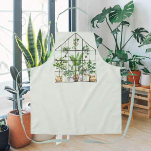 Tablier Aquarelle Tropical House Plante Jardinage