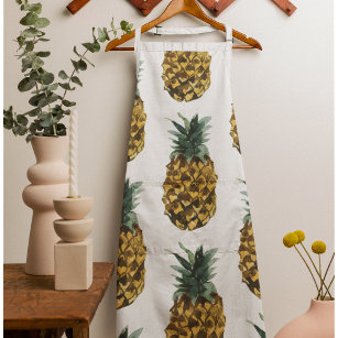 Tablier Aquarelle tropicale ananas Motif sans couture