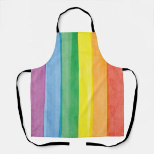 Tablier Aquarelles Arc-en-ciel de la Fierté