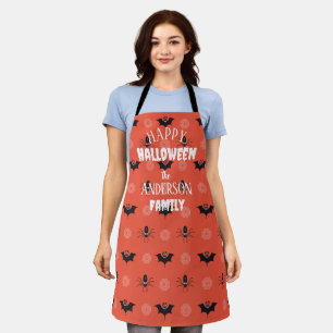 Tablier Araignée d'Halloween, chauve-souris et motif de co