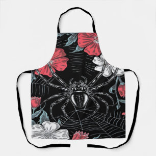 Tablier Araignée romantique foncée Floral