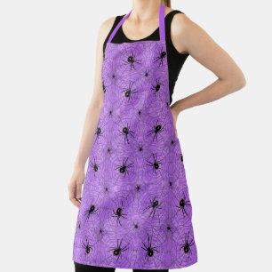 Tablier Araignées d'Halloween violettes