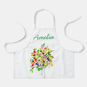 Tablier Arbre abstrait couleur aquarelle