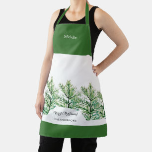 Tablier Arbre aquarelle artistique personnalisé